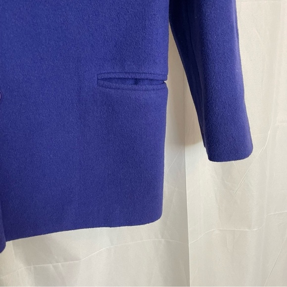 BORELLI Women’s Vintage Blue Purple Wool Heavy Blazer Coat‎ Lined Size 14 - Picture 6 of 11